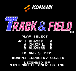 Track & Field (USA) Title Screen